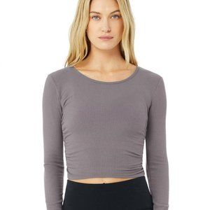 Alo Yoga Gather Long Sleeve – Purple Dusk